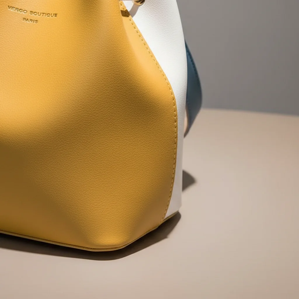 Sac seau bicolore en cuir synthétique - Vue 4 - sac seau