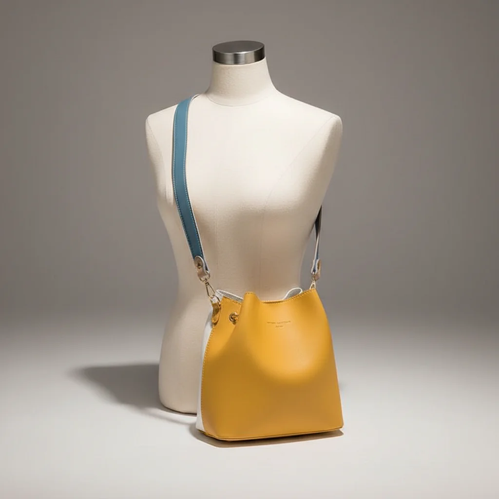 Sac seau bicolore en cuir synthétique - Vue 5 - sac seau