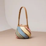 Sac seau boule cuir synthétique pastel - Vue 1 - sac seau