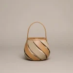 Sac seau boule cuir synthétique torsadé - Vue 1 - sac seau