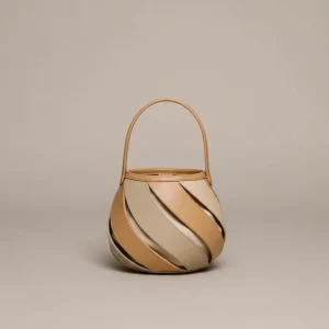 Sac seau boule cuir synthétique torsadé - Vue 1 - sac seau