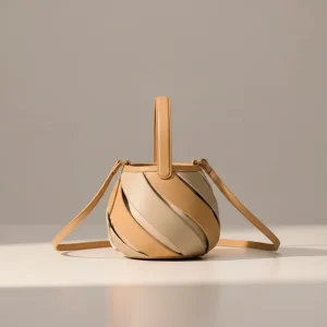 Sac seau boule cuir synthétique torsadé - Vue 2 - sac seau