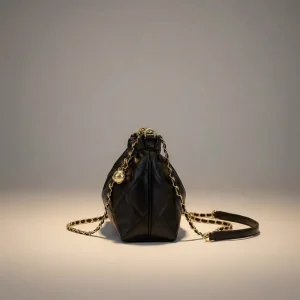 Sac seau cuir matelassé chaîne - Vue 2 - sac seau