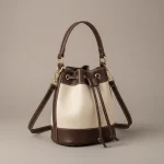 Sac seau cuir synthétique bicolore - Vue 1 - sac seau