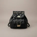 Sac seau cuir synthétique matelassé chaîne - Vue 1 - sac seau