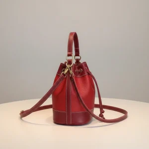 Sac seau cuir synthétique surpiqué - Vue 2 - sac seau