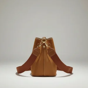 Sac seau daim synthétique bandoulière ajustable - Vue 2 - sac seau