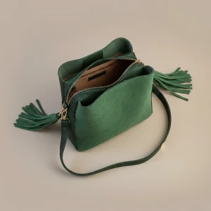 Sac seau daim synthétique multi-compartiment - Vue 2 - sac seau