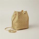 Sac seau doré en strass - Vue 1 - sac seau