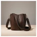 Sac seau effet croco structuré - Vue 1 - sac seau