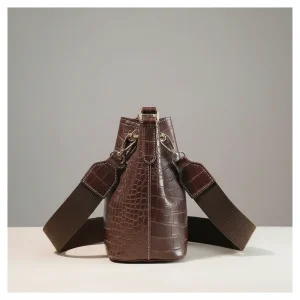 Sac seau effet croco structuré - Vue 2 - sac seau