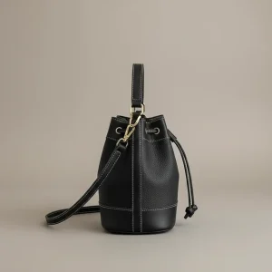 Sac seau femme cuir synthétique surpiqué - Vue 2 - sac seau