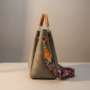 Sac seau grand format brodé fantaisie - Vue 2 - sac seau