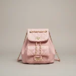 Sac seau matelassé rose multi-porté - Vue 1 - sac seau