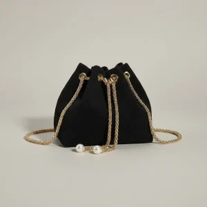 Sac seau mini velours côtelé élégant - Vue 1 - sac seau