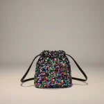 Sac seau multicolore à paillettes - Vue 1 - sac seau