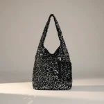 Sac seau pailleté argenté - Vue 1 - sac seau