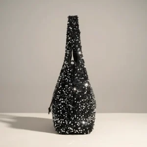 Sac seau pailleté argenté - Vue 2 - sac seau