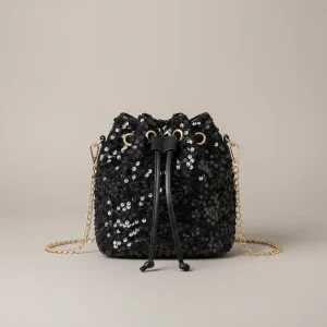 Sac seau pailleté soirée chic - Vue 1 - sac seau