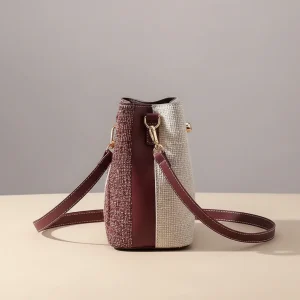 Sac seau tweed bicolore bandoulière - Vue 2 - sac seau