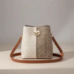 Sac seau tweed bicolore élégant - Vue 1 - sac seau