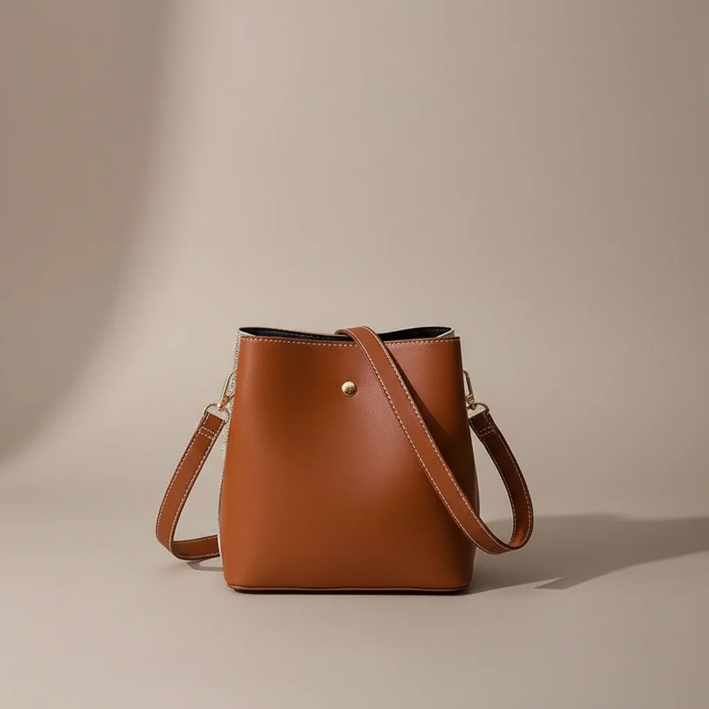 Sac seau tweed bicolore élégant - Vue 6 - sac seau