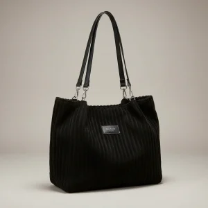 Sac seau velours côtelé bandoulière - Vue 1 - sac seau