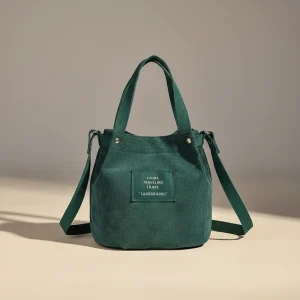 Sac seau velours côtelé compact - Vue 2 - sac seau