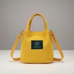 Sac seau velours côtelé ensoleillé - Vue 1 - sac seau
