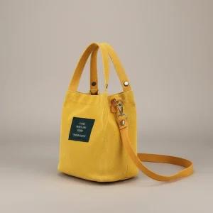 Sac seau velours côtelé ensoleillé - Vue 2 - sac seau