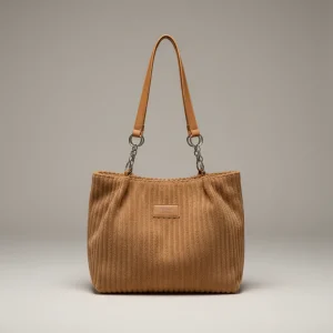 Sac seau velours côtelé souple - Vue 1 - sac seau