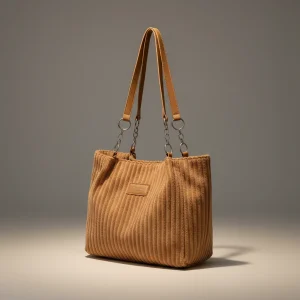 Sac seau velours côtelé souple - Vue 2 - sac seau