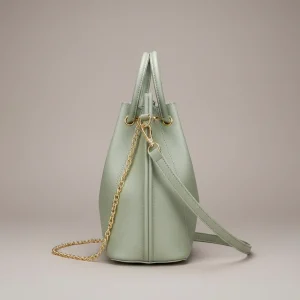 Sac seau vert matcha multi-porté - Vue 2 - sac seau