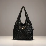 Sac sequin noir - Vue 1 - sac seau